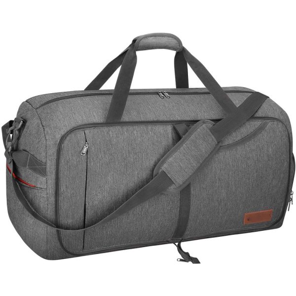 65L Travel Duffel Bag, Foldable Weekender Bag with Shoes Compartment for Men Women Water-proof & Tear Resistant