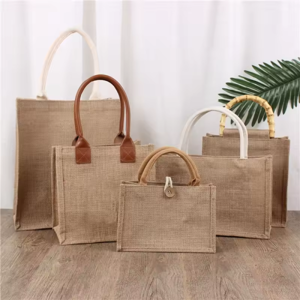 New Blank Waterproof Gift Strong Recycle Eco Reusable Bag Custom Logo Fruit Shopping Bags 100% Jute Tote Bag